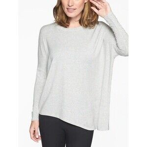 Athleta‎ Cloudlight Relaxed Asymmetrical Hem Dolman Sleeve Gray Modal Shirt XS